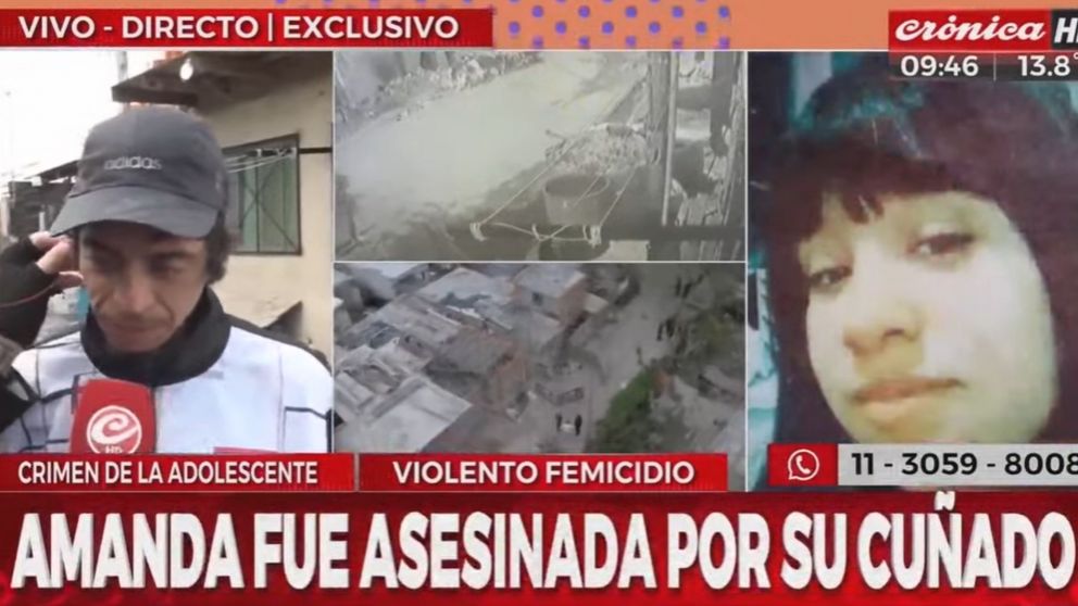 Jonathan Aguilar, el papá de Amanda, habló este sábado con Crónica HD (Captura de pantalla).