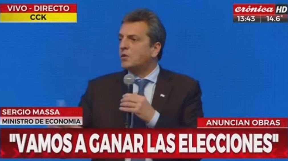 Sergio Massa al anunciar obras: "Vamos a ganar las elecciones".