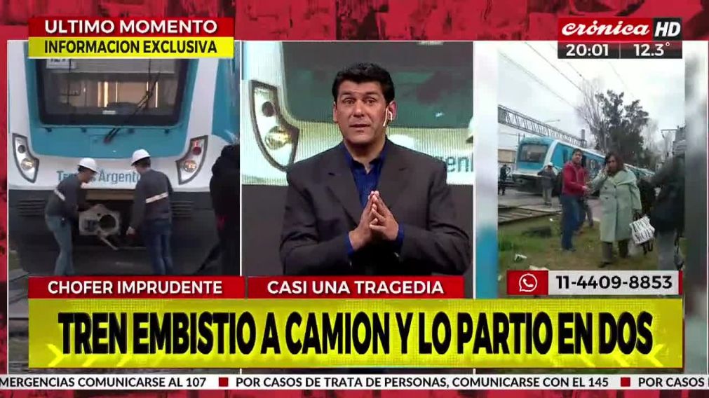 El conductor del camión habló con Crónica HD.