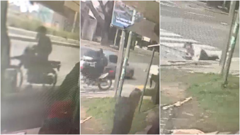 La mujer se dio un fuerte golpe con el suelo y tuvo que ser atendida.