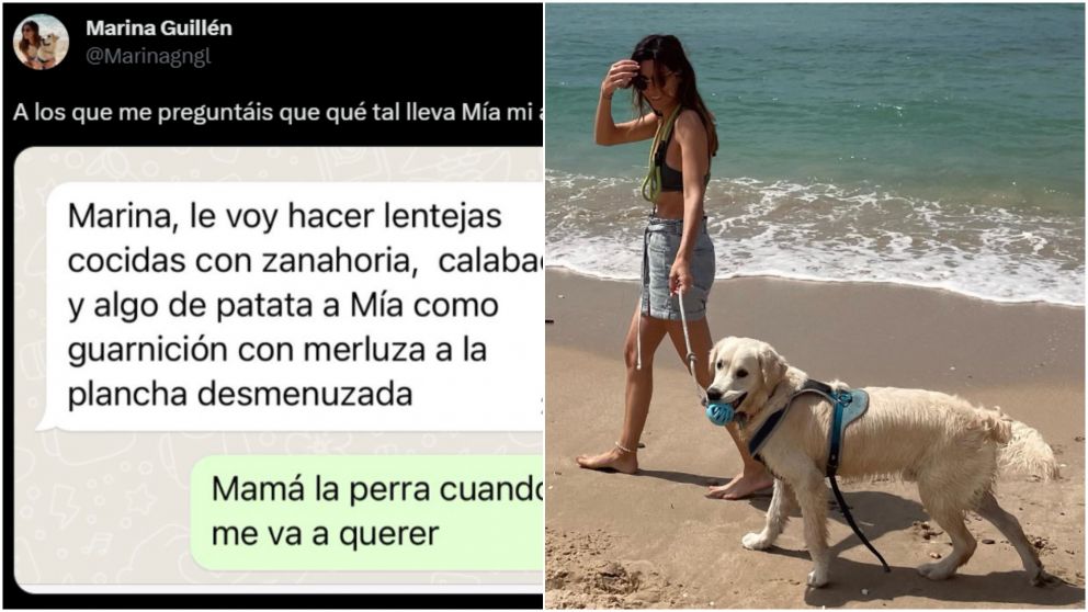 Publicó una graciosa conversación con su madre en relación al cuidado de su perra.