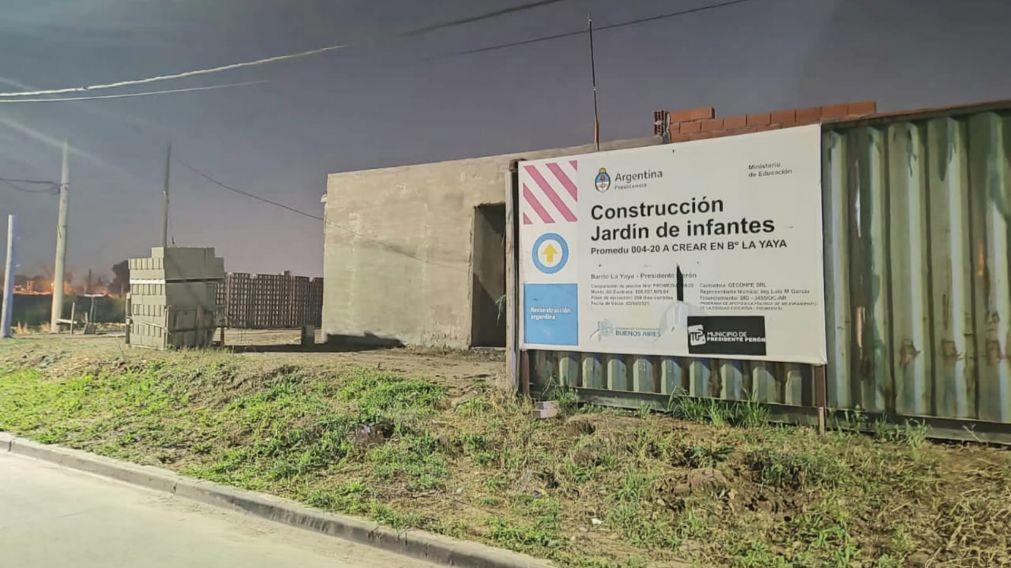 La Policía evitó el robo en el interior de un jardín de infantes en plena construcción.