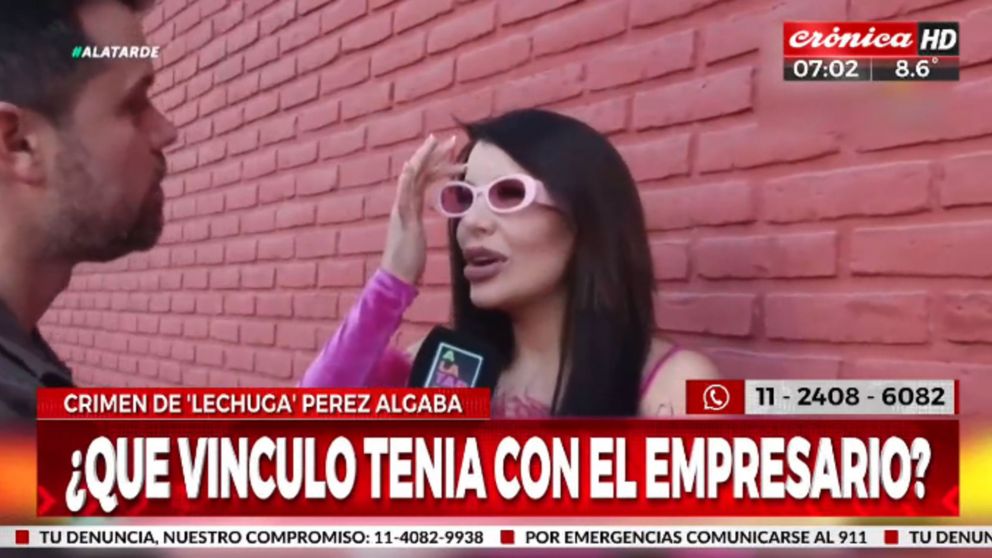 Charlotte Caniggia fue citada a declarar este lunes en el marco de la causa que investiga el crimen de Fernando Pérez Algaba (Captura de pantalla).