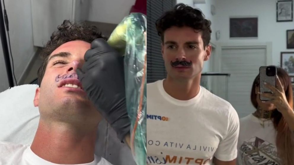 Joven se tatuó un bigote en vez de dejárselo crecer y provocó un tsunami de comentarios divertidos en TikTok.
