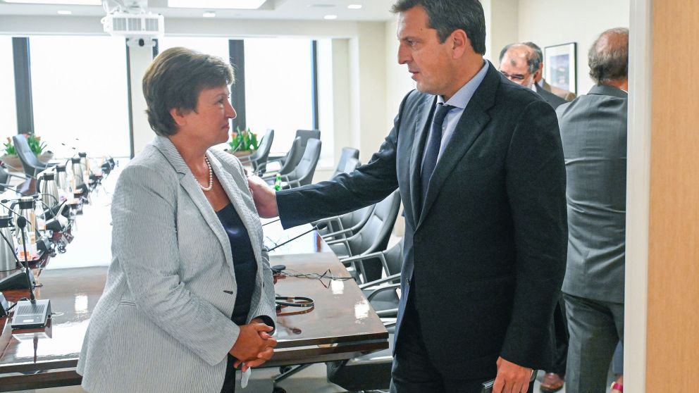 Sergio Massa con Kristalina Georgieva.