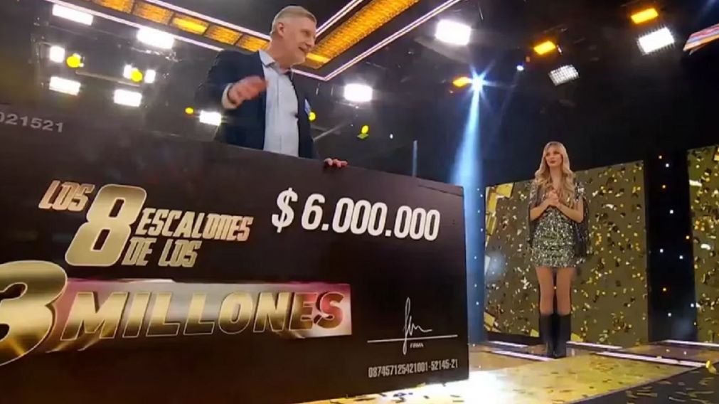 Diego ganó 6 millones de pesos en "Los 8 escalones" y tuvo una pequeña queja.
