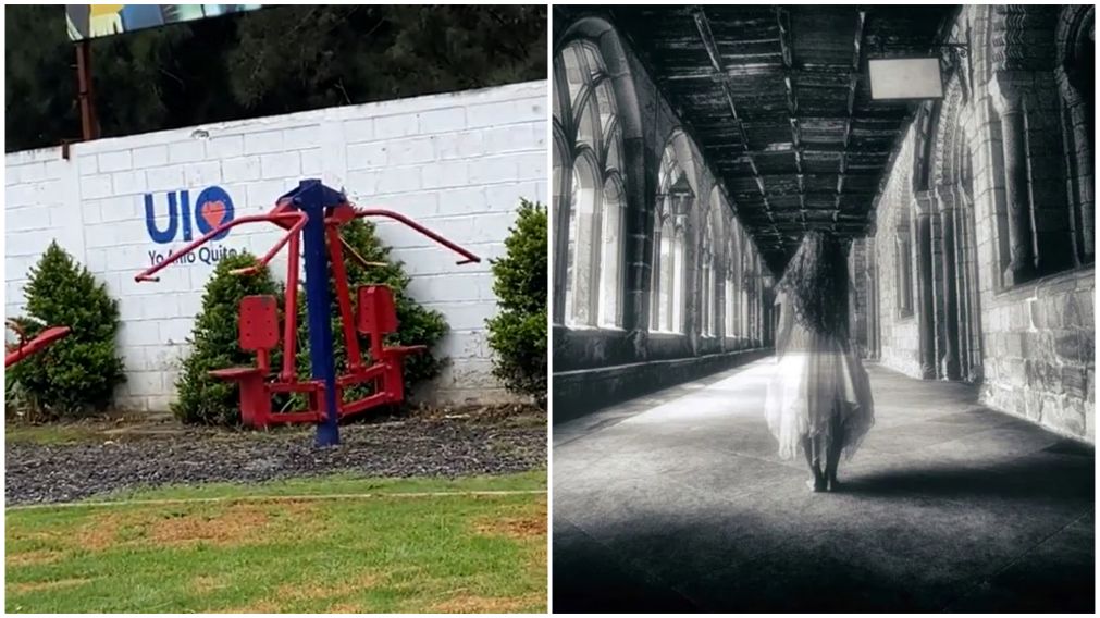 Presención un espeluznante suceso paranormal en un parque.