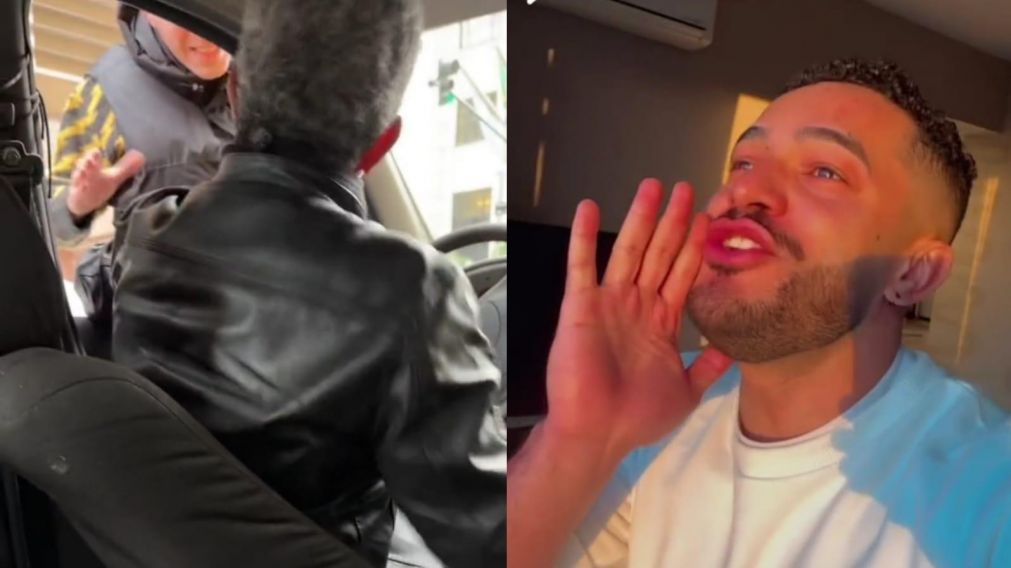 Quedó en medio de una pelea entre su taxista y un automovilista, grabó todo y el video es furor en TikTok.