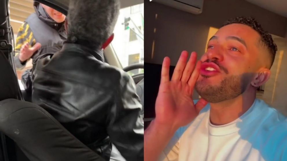 Quedó en medio de una pelea entre su taxista y un automovilista, grabó todo y el video es furor en TikTok.