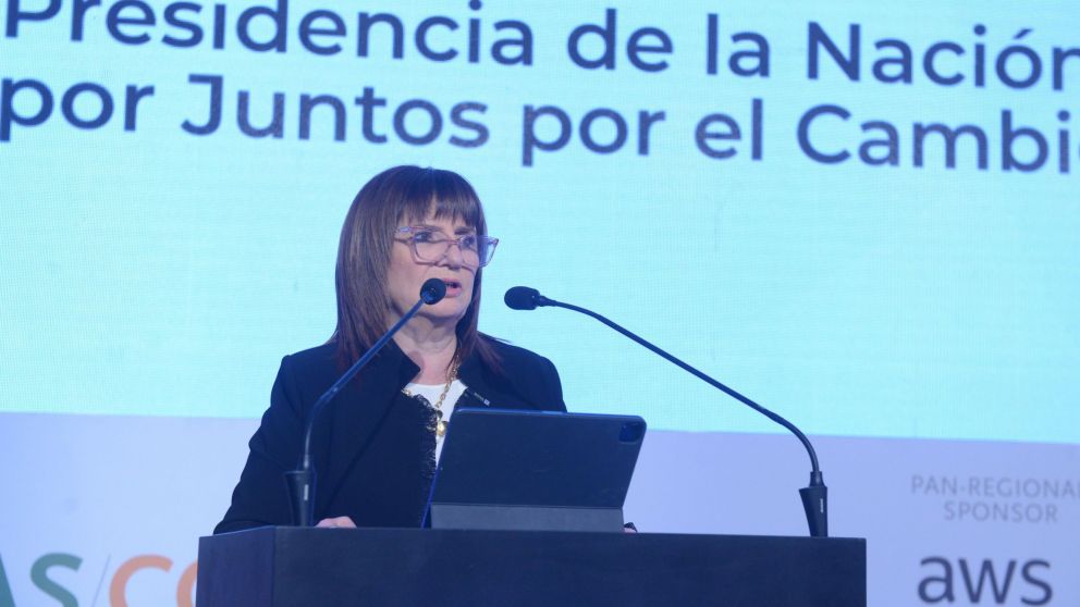 La precandidata presidencial de Juntos por el Cambio, Patricia Bullrich (Hernán Nersesian / Crónica).