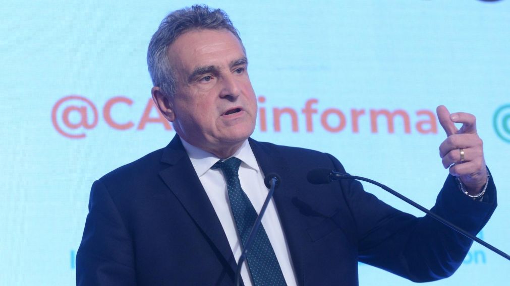 Agustín Rossi, jefe de Gabinete y candidato a vicepresidente de Unión por la Patria, habló ante el Consejo de las Américas (Crónica/Hernán Nersesian).