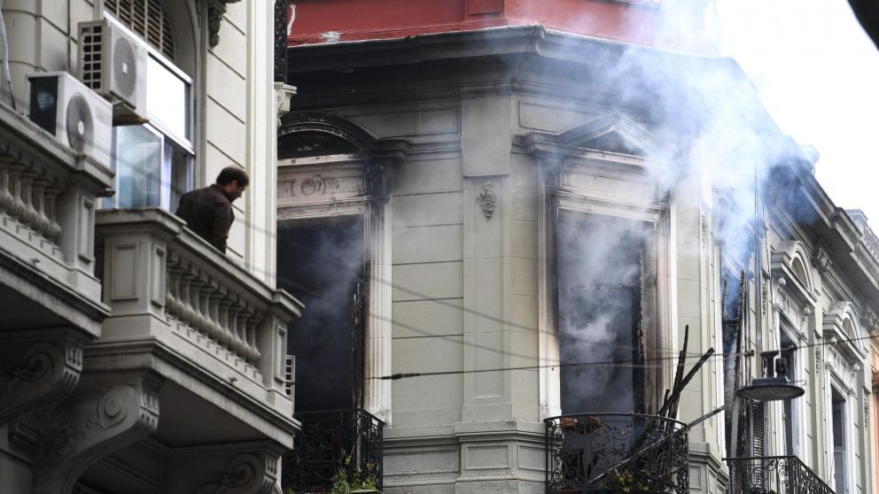 El departamento que se incendió (Télam).
