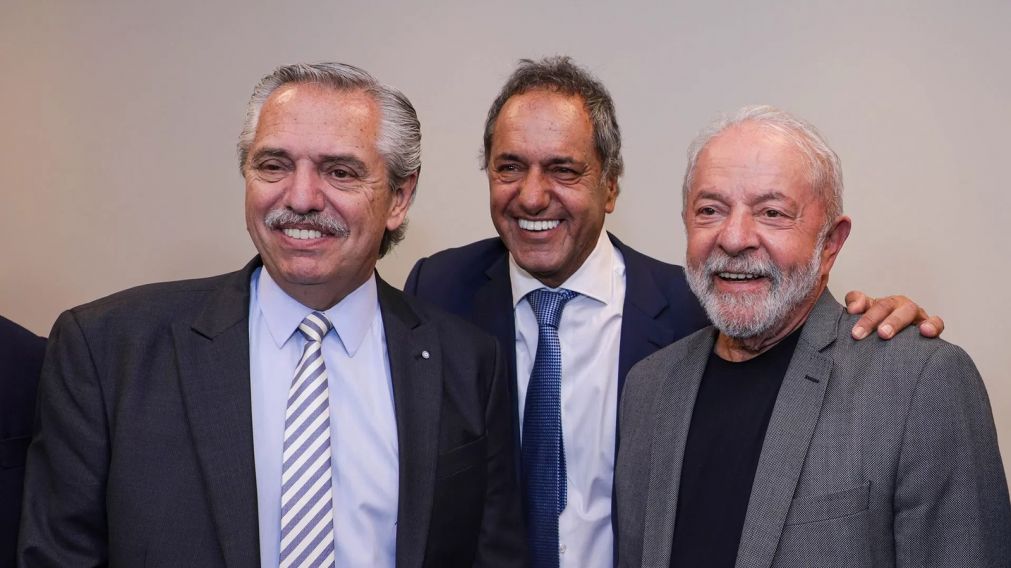 Alberto Fern�ndez, Daniel Scioli y Lula Da Silva celebraron el ingreso de Argentina al BRICS.