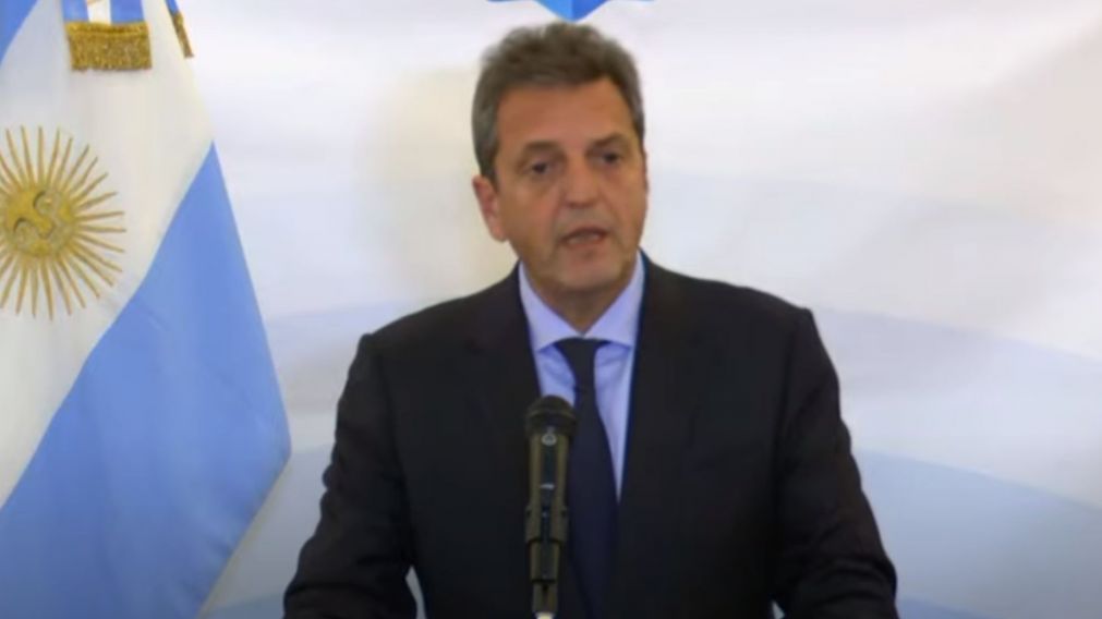 Sergio Massa dio una conferencia tras la reuni�n con Kristalina Georgieva.