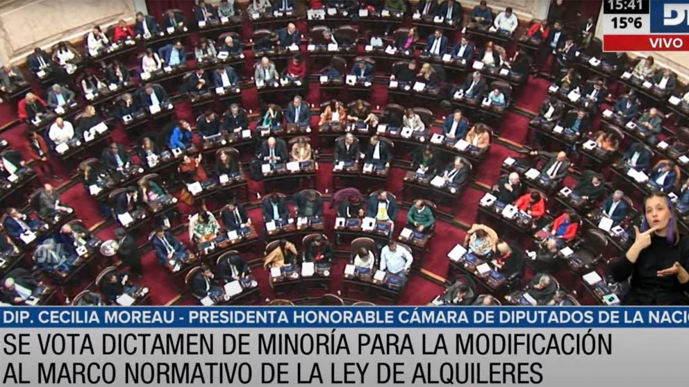 Con votos opositores, Diputados dio media sanción a una reforma de la ley de alquileres.