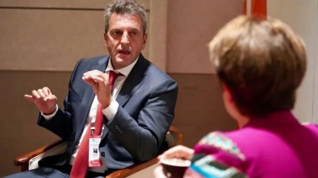 Finaliz� la reuni�n entre Sergio Massa y Kristalina Georgieva en la sede del FMI.