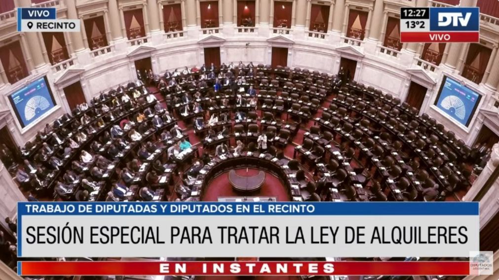 Este miércoles se debate en Diputados una reforma a la Ley de Alquileres (Captura de pantalla).