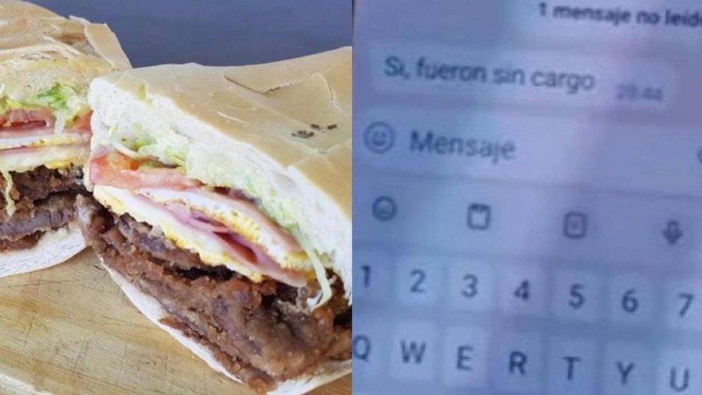 Pidieron 5 sánguches de milanesa y les llegaron con una emocionante "yapa": "¡Vamos!"
