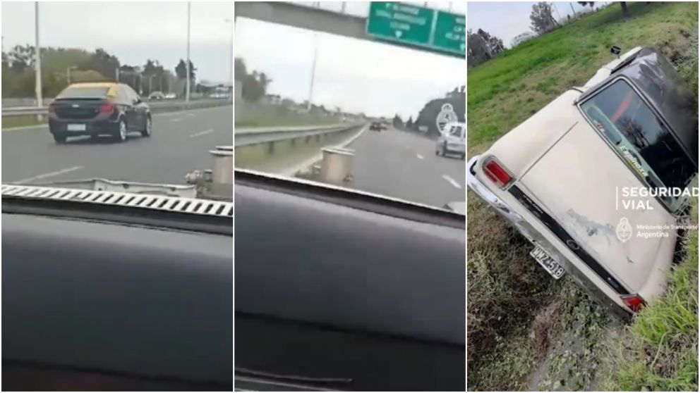 Dos personas terminaron con algunas lesiones por un vuelco en la ruta.