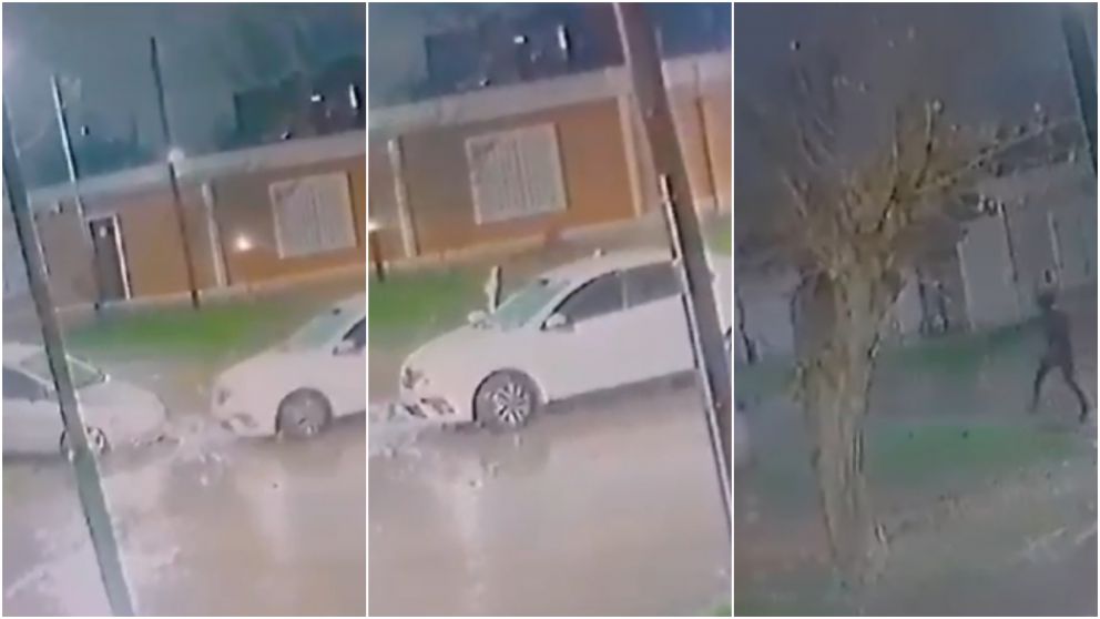 Delincuentes trataron de robar en medio de las fuertes lluvias.