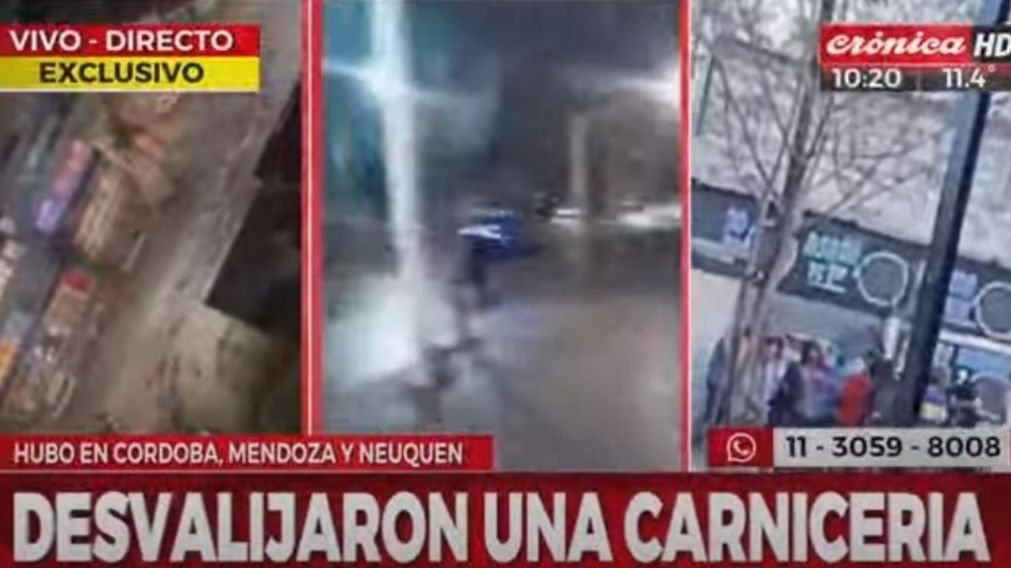 Saquearon una carnicer�a de la provincia de Mendoza (Captura de pantalla).