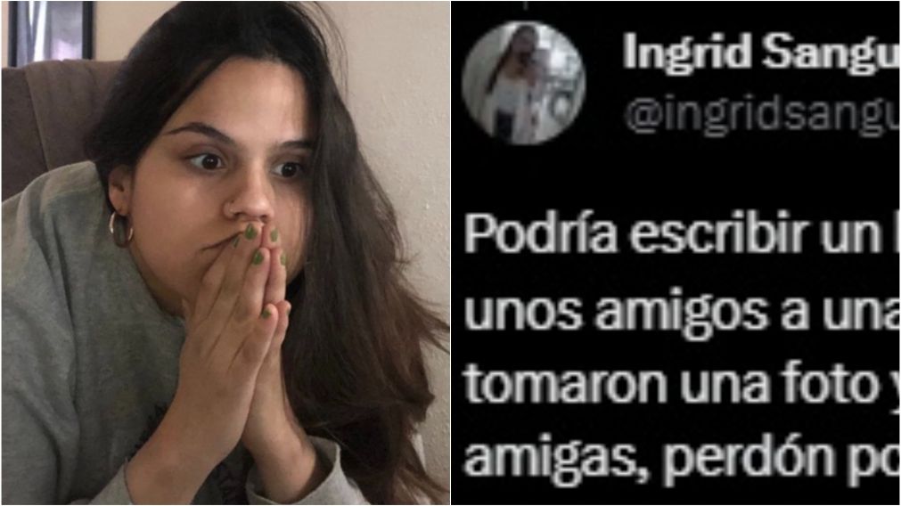 Se sacó una foto en la pileta con amigos de noche y al mirarla quedó espantada: "Un intruso posó con nosotros..."