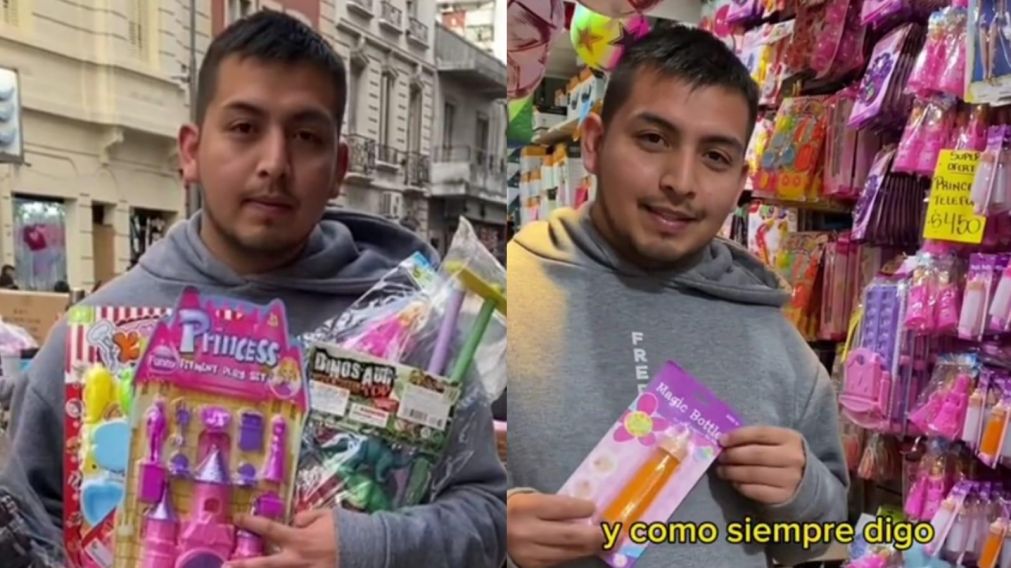 Tras mostrar todos los juguetes que se pueden comprar en Once a bajo costo, el joven se volvi� viral en TikTok.