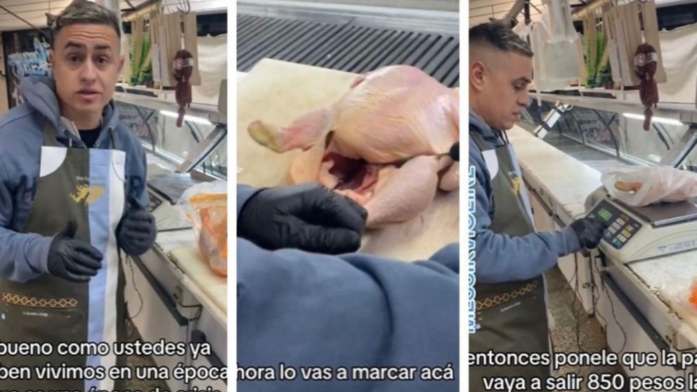 TikTok: un carnicero reveló la manera más barata de comprar un pollo.