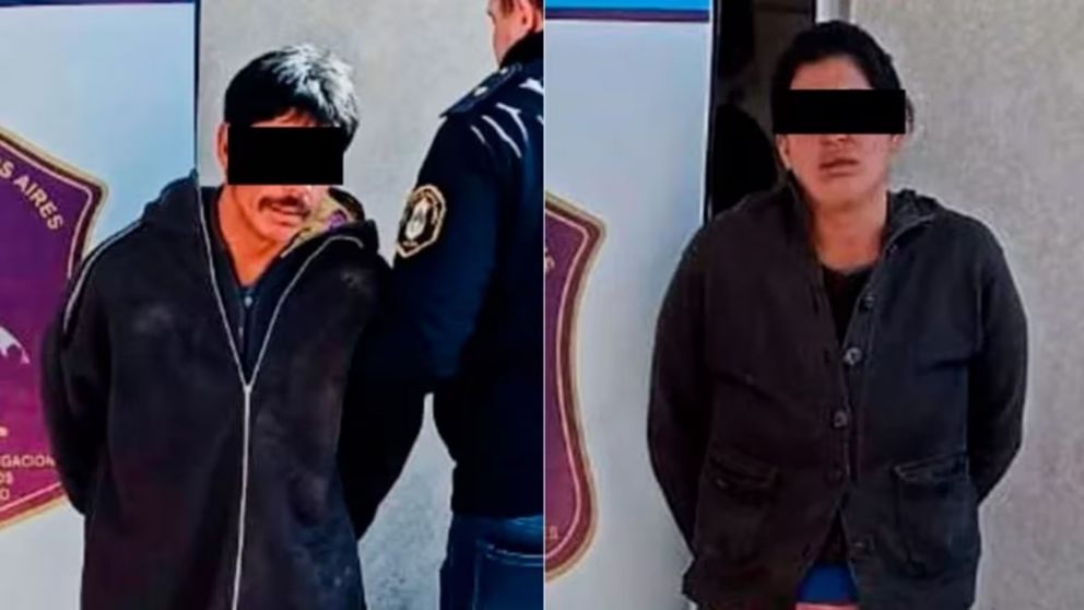 La pareja detenida acusada de abusar de sus tres hijos.