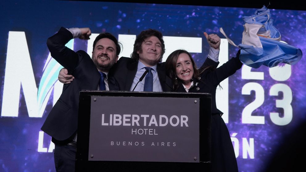 "Estamos frente al fin del modelo de la casta", aseguró Milei después de imponerse en las PASO (Fernando Pérez Ré / Crónica).