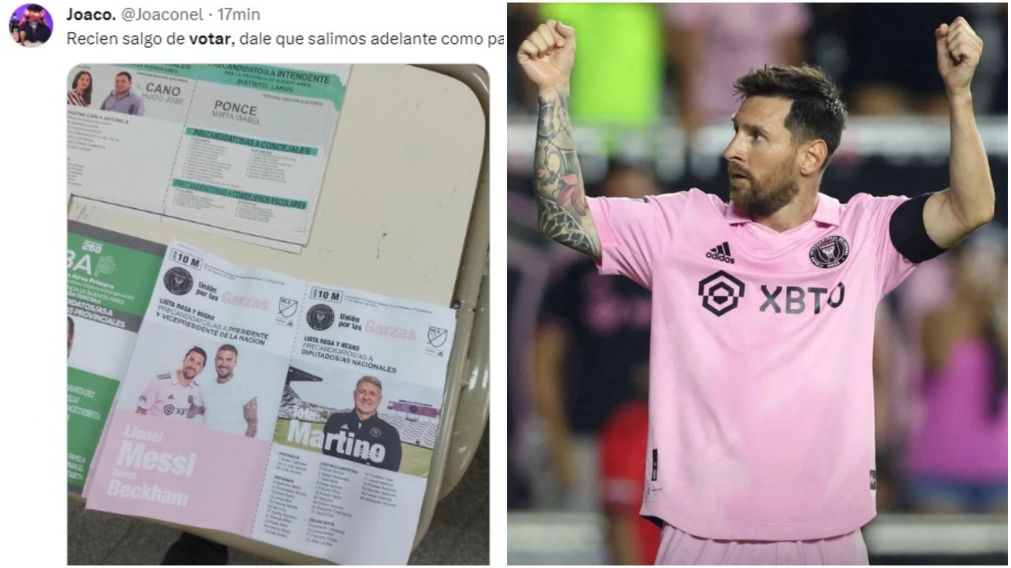 Lionel Messi es precandidato a presidente por el partido de Inter Miami.