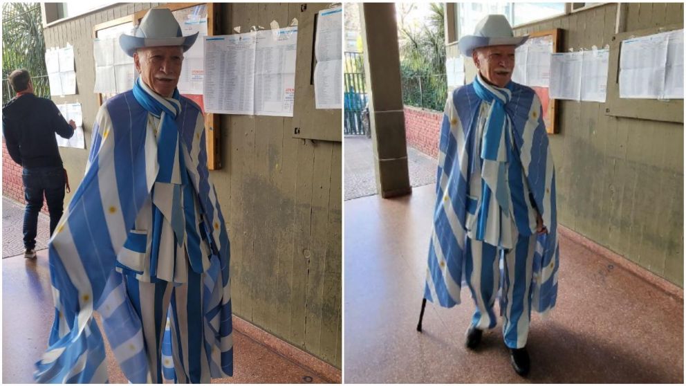 Jorge Williams dio el presente en las elecciones PASO 2023 con un look "jugado".