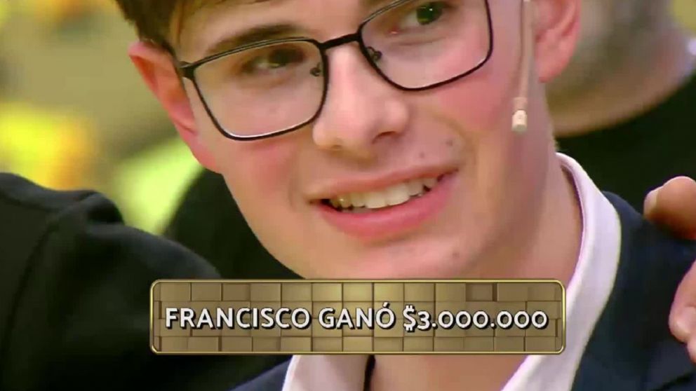 Francisco, el estudiante de 18 años que se convirtió en el ganador más joven de "Los 8 escalones".