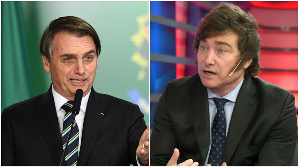 Bolsonaro mostró su apoyo a Milei en la previa de las PASO.