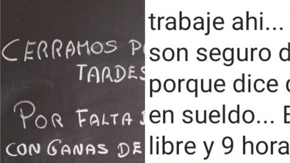 Cerró el local con un cartel reclamando “personal con ganas de trabajar” y una ex empleada lo “escrachó” por las condiciones que ofrece