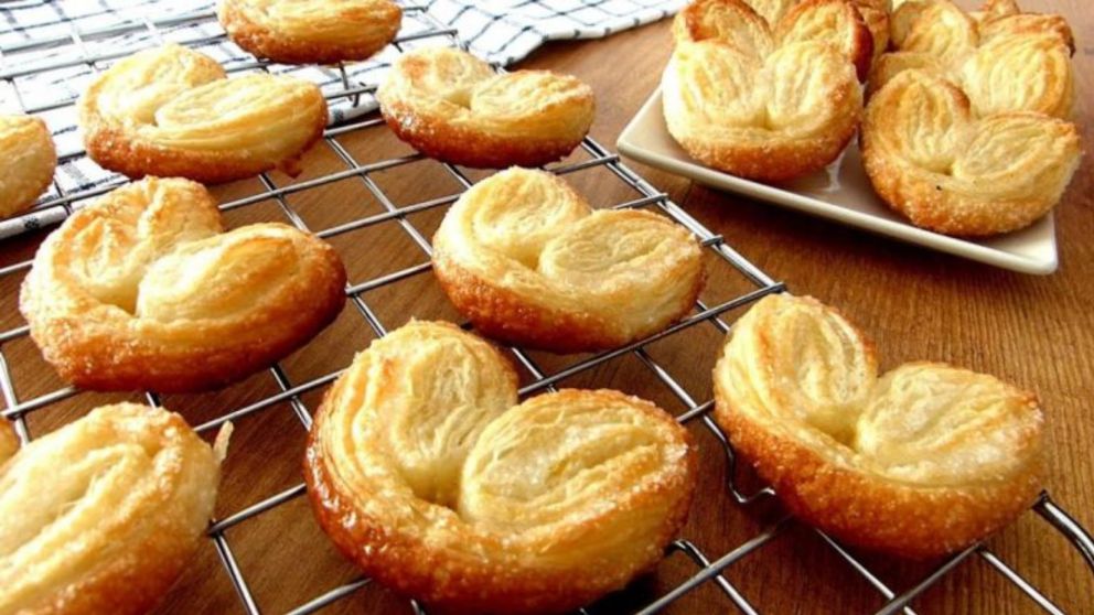 Receta de palmeritas que es ideal para una tarde de mates.