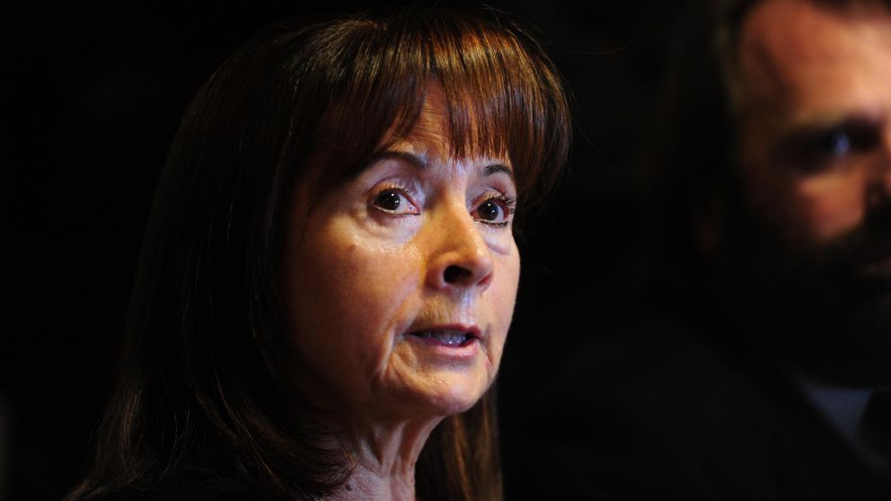 La mam� de Marita Ver�n en la conferencia de prensa. Foto T�lam