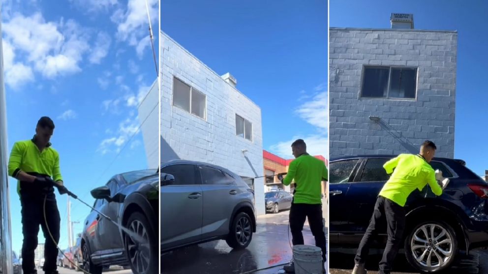 Un argentino reveló cuánto ganó en un día lavando autos en Australia y se volvió viral (Imagen captura vídeo).