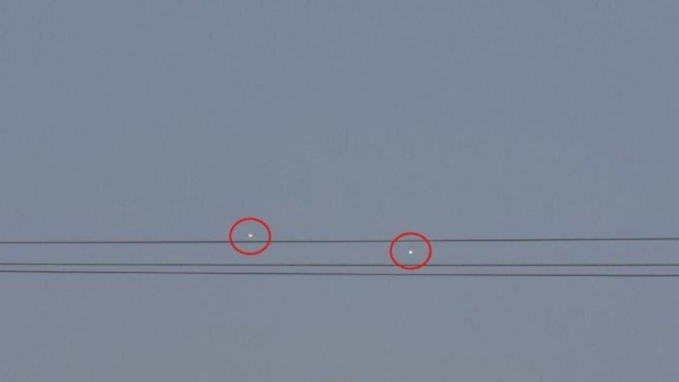 Conmoci�n en Puerto Madryn por la aparici�n de los ovnis (Captura de video).