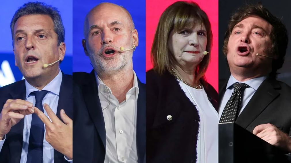 Massa, Larreta, Bullrich y Milei encaran el tramo final de la campaña hacia las PASO.
