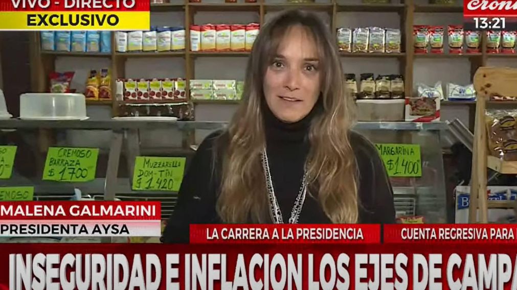 Malena Galmarini, en Crónica HD: "El principal problema es la inseguridad".
