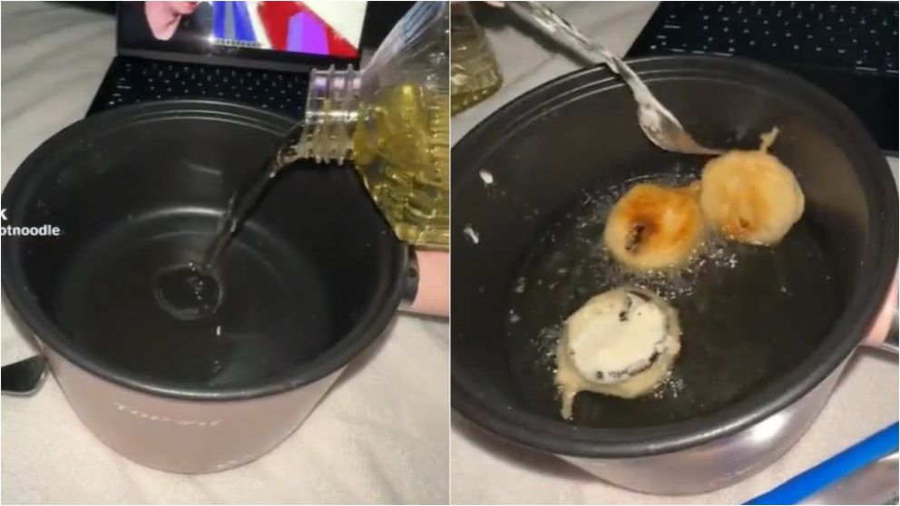 �Yanqui� se puso a fre�r galletitas en la cama y gener� un fuerte repudio en TikTok: �Siento el colesterol hasta ac�