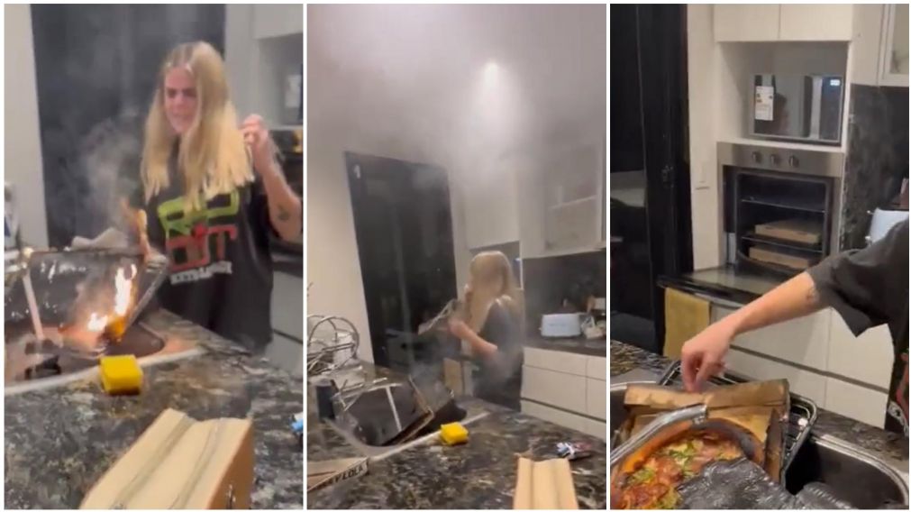 Pidieron pizza, pero cometieron un error y casi prenden fuego todo.