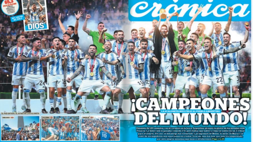 La tapa de la final entre Argentina y Francia.