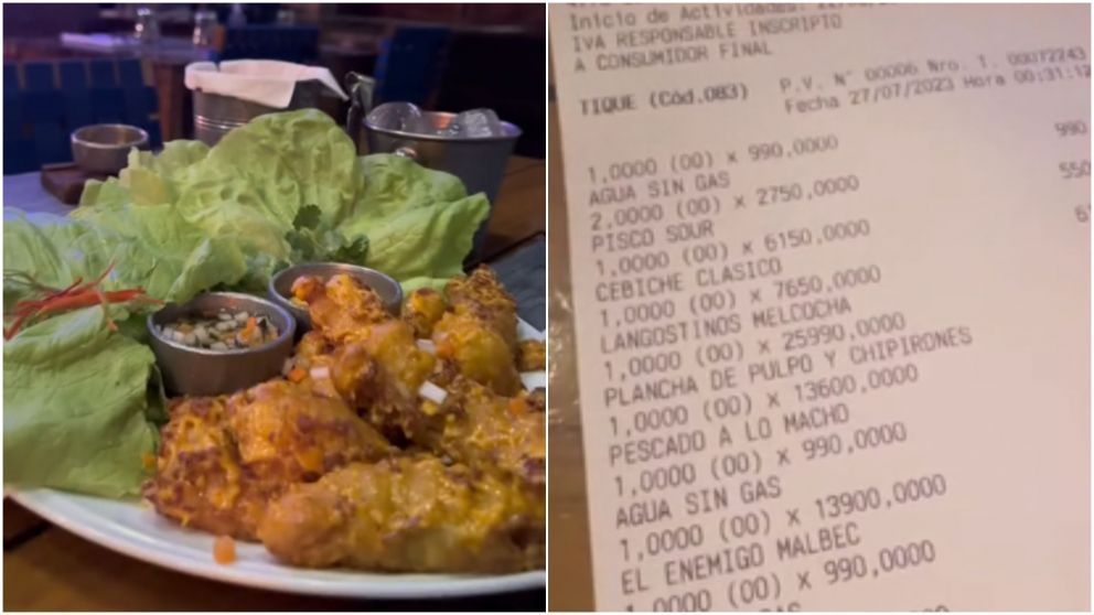 Su "sugar daddy" la invitó a cenar, mostró el ticket con el total en TikTok y causó furor entre los usuarios.