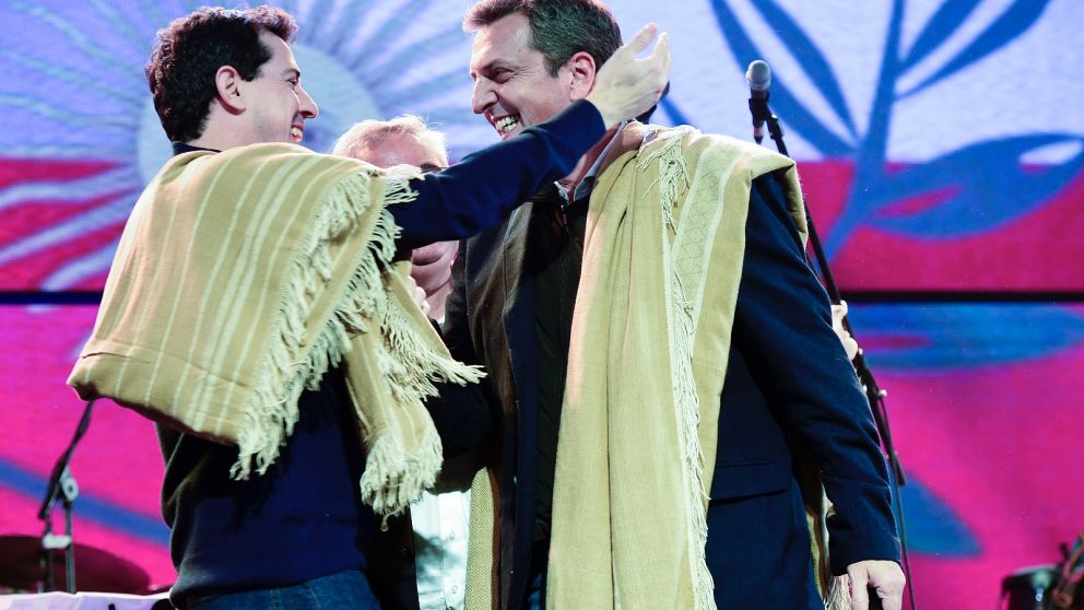 Sergio Massa y Wado de Pedro en Catamarca la semana pasada.