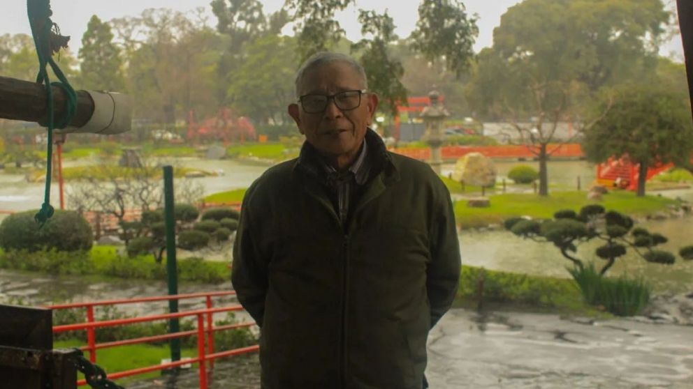 Minoru Tajima es el encargado del mantenimiento y el jardinero del Jardín Japonés (Gentileza eldestape).