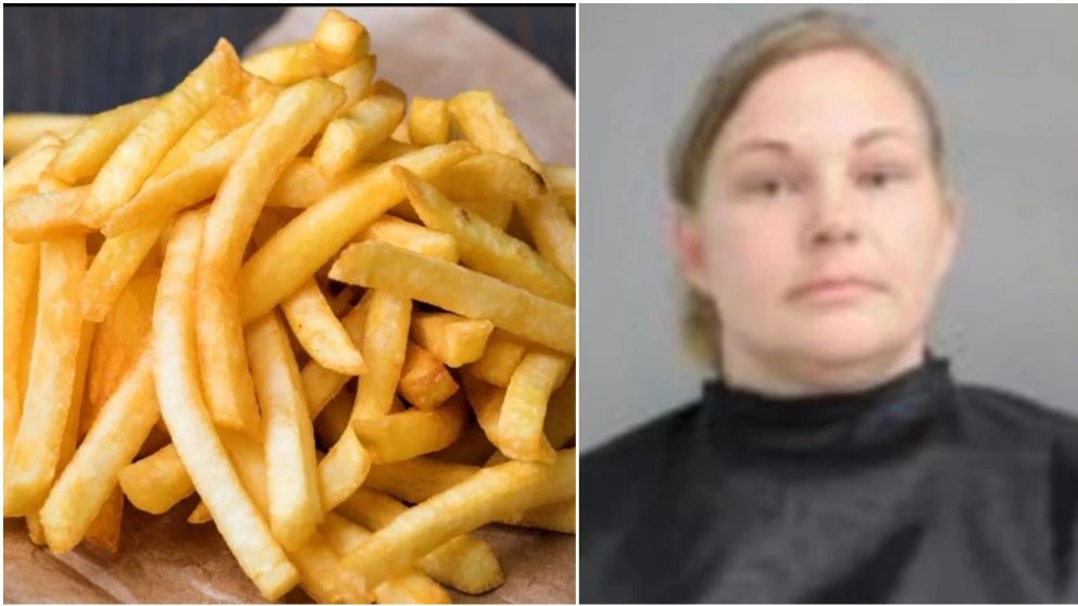 Trabajadora de una cadena de cómida rápida fue arrestada por servir papas fritas de la basura.