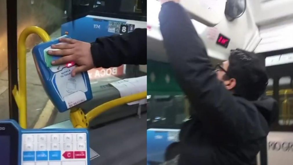 Un colectivero mostró las formas en la que los pasajeros apoyan la SUBE y estallaron las reacciones en TikTok.