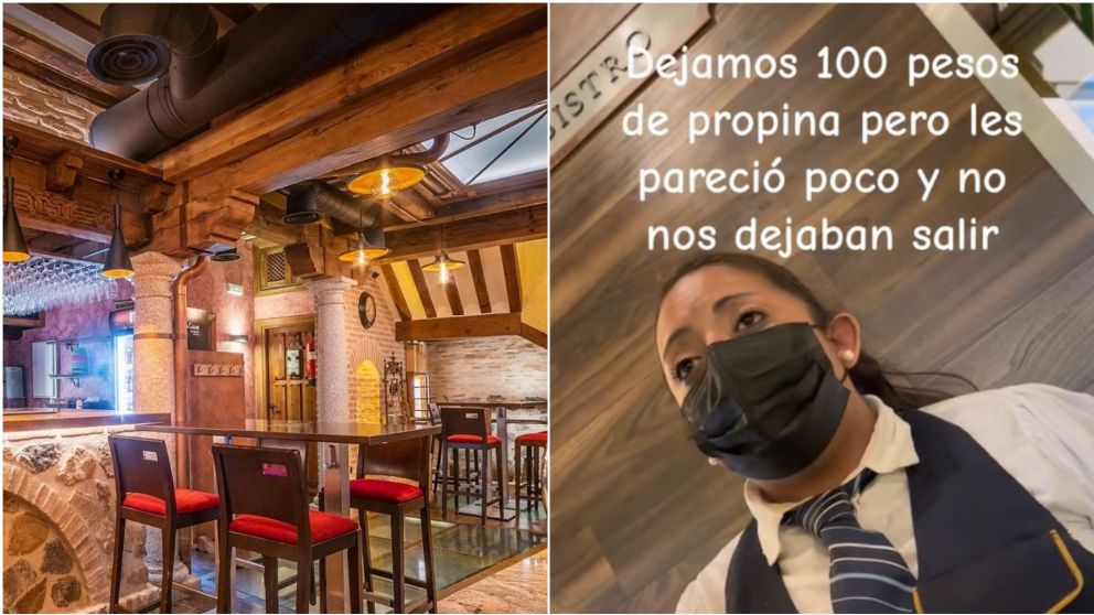 Una moza retuvo a unos clientes porque no le gust� la propina que hab�an dejado y gener� todo tipo de comentarios en TikTok.